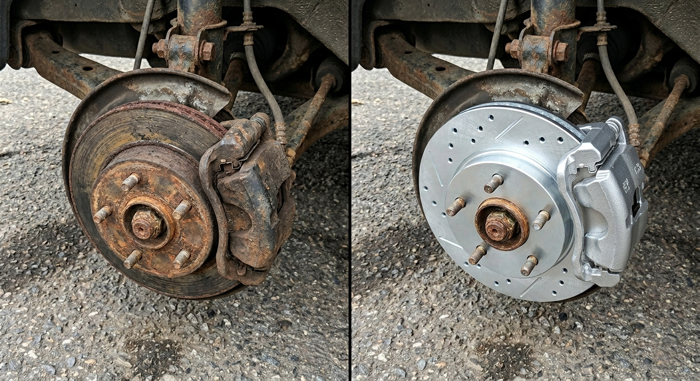 Brake & Rotor Service — Before & After