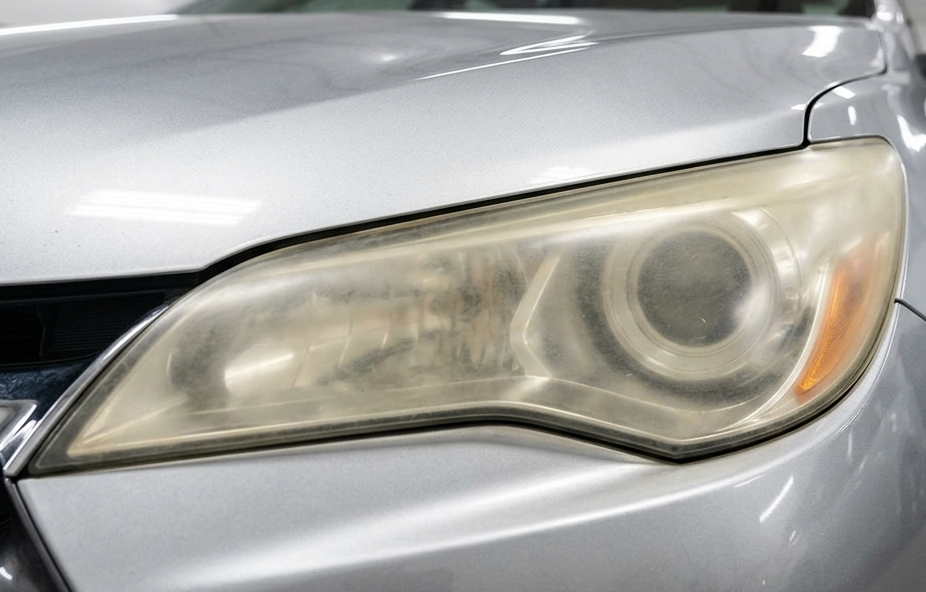 Before headlight restoration